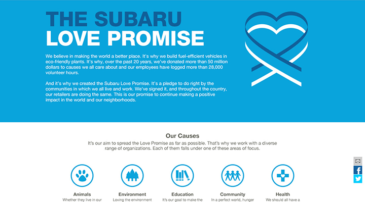 Subaru Love Promise